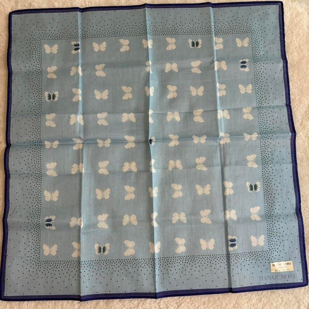 Hanae mori blue butterfly handkerchief